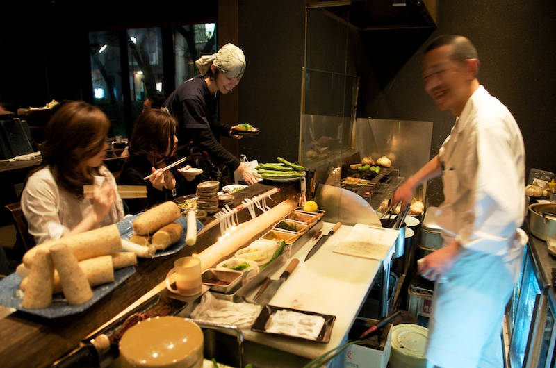 Chef Takashi Tsubak, iNegiya Heikichi restaurant, Kyoto