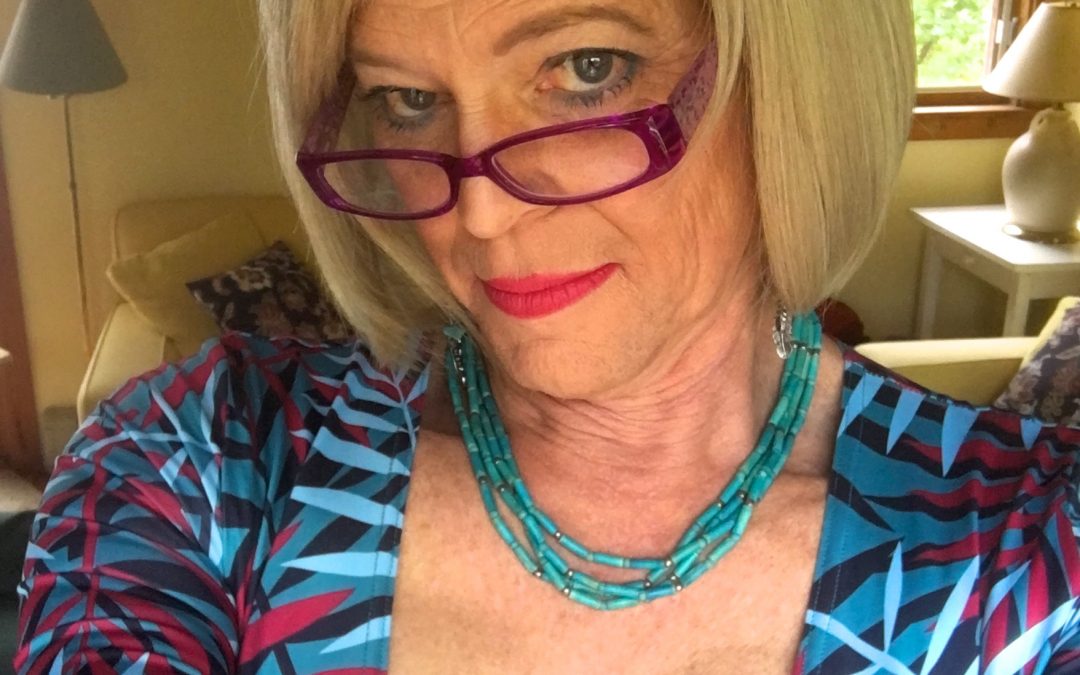 Jamie shows some cleavage
